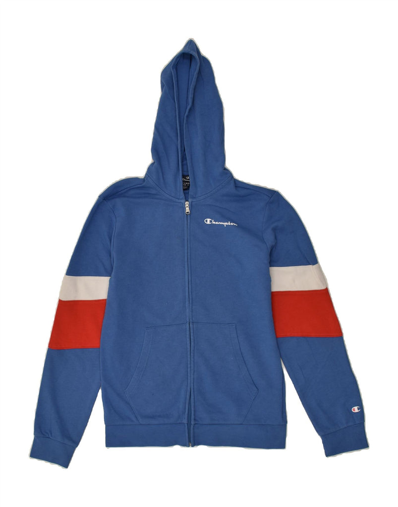 CHAMPION Boys Zip Hoodie Sweater 13-14 Years XL Blue Cotton | Vintage Champion | Thrift | Second-Hand Champion | Used Clothing | Messina Hembry 