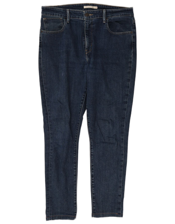 Levi's Womens 721 High Rise Skinny Jeans W31 L28 Navy Blue Cotton