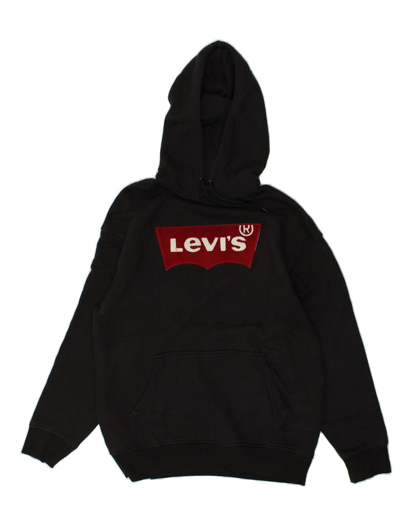LEVI'S Mens Graphic Hoodie Jumper Large Black Cotton | Vintage Levi's | Thrift | Second-Hand Levi's | Used Clothing | Messina Hembry 