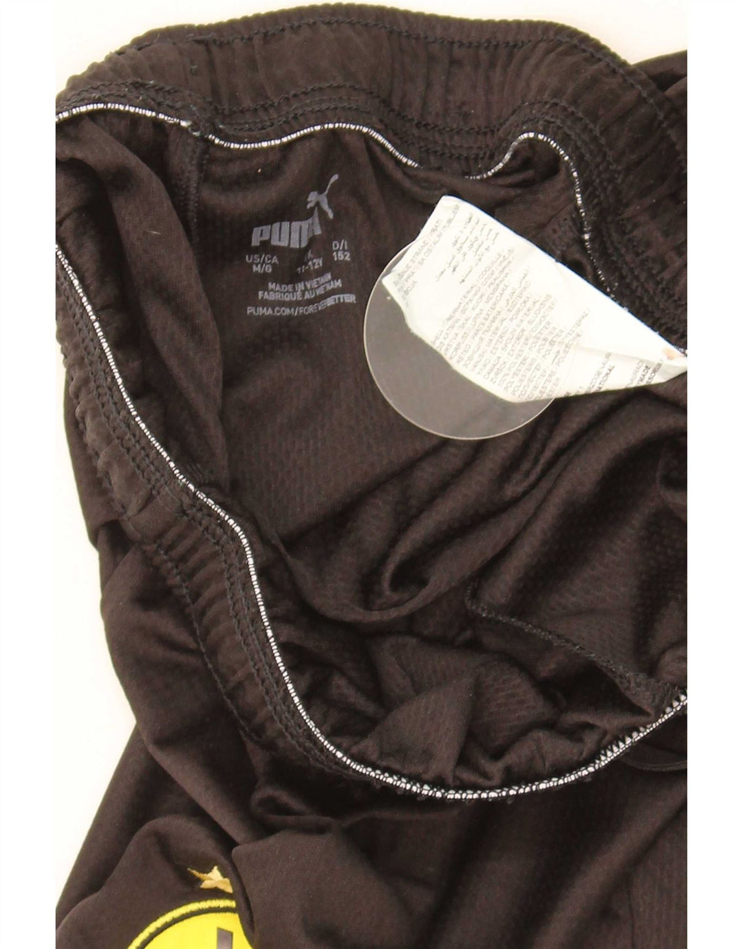 Puma Boys BVB Dortmund Sport Shorts 11-12 Years Black Polyester
