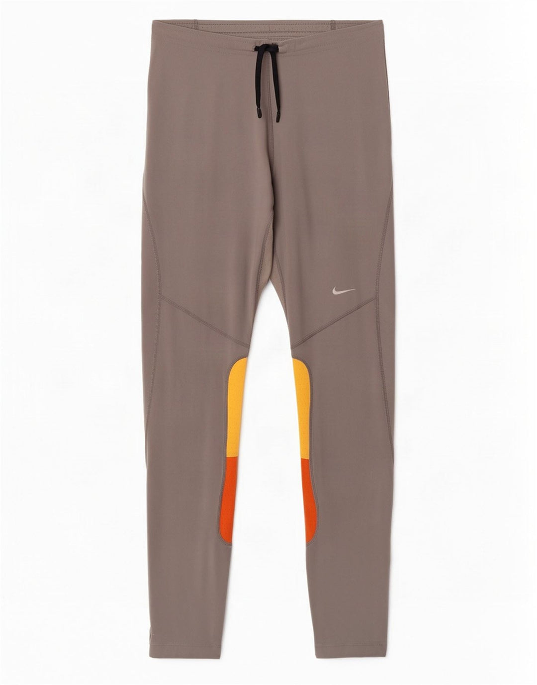 Nike Womens Dri Fit Leggings UK 39/41 Medium Grey Colourblock Polyester
