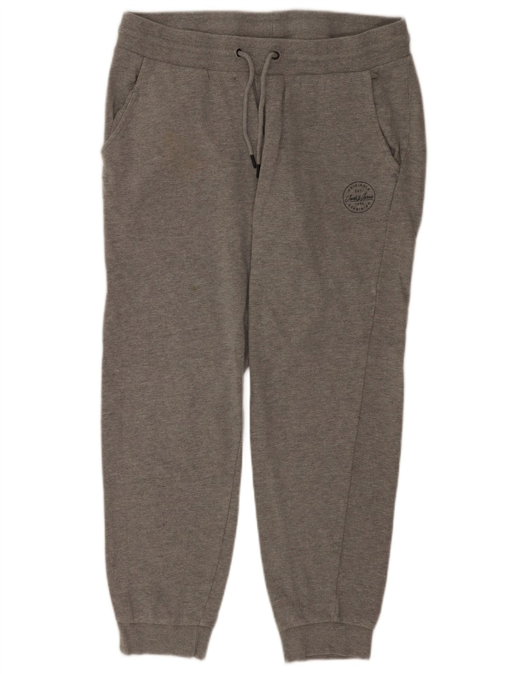 Jack & Jones Mens Tracksuit Trousers Joggers Medium Grey Flecked Cotton