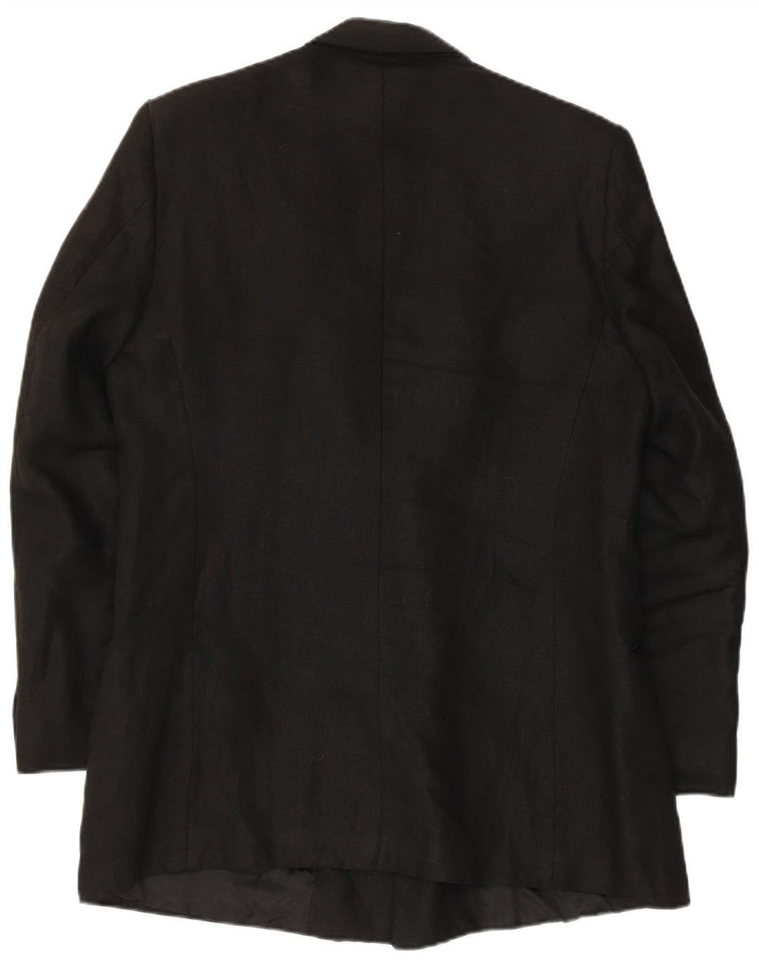 Vintage Mens Double Breasted Blazer Jacket UK 38 Medium Black Linen