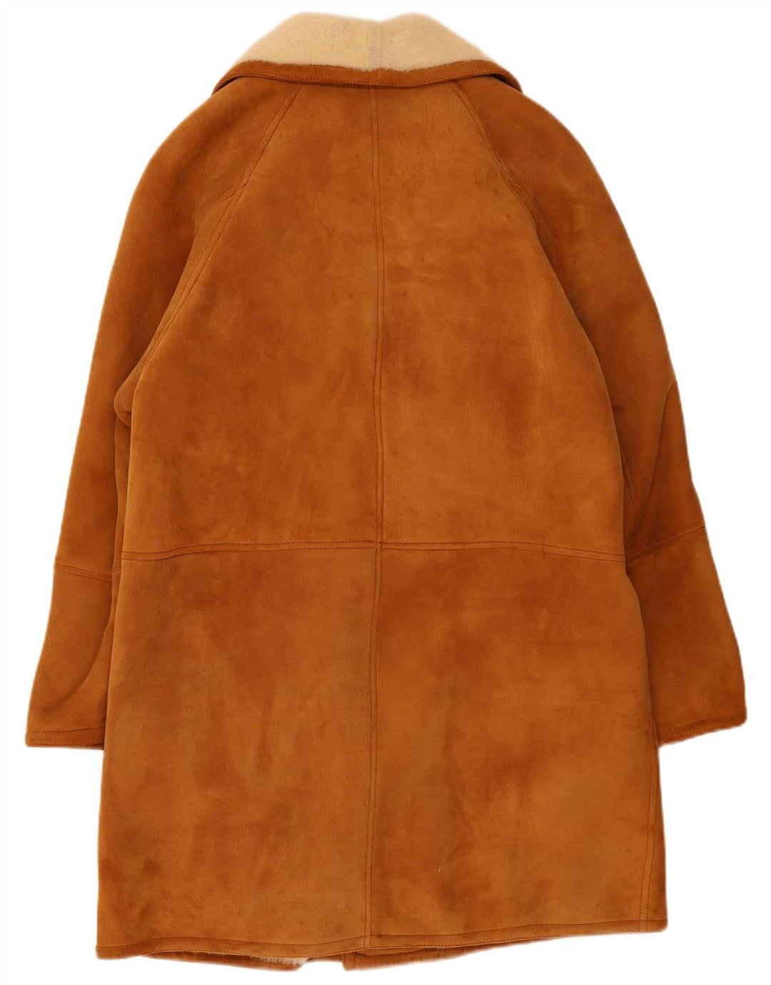 Vintage Mens Shearling Overcoat IT 50 Large Beige
