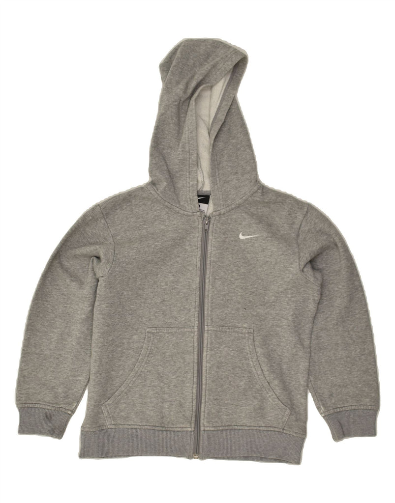 NIKE Boys Zip Hoodie Sweater 7-8 Years XL Grey Cotton | Vintage Nike | Thrift | Second-Hand Nike | Used Clothing | Messina Hembry 