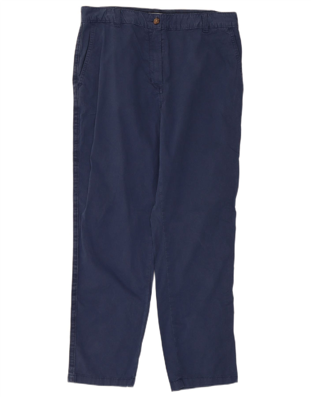 Marks & Spencer Womens Chino Trousers UK 12 Medium W32 L27 Navy Blue