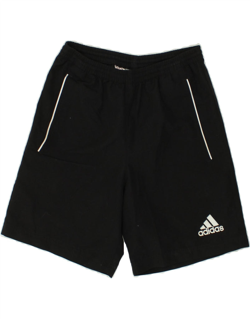 ADIDAS Boys Sport Shorts 13-14 Years Black Polyester | Vintage Adidas | Thrift | Second-Hand Adidas | Used Clothing | Messina Hembry 