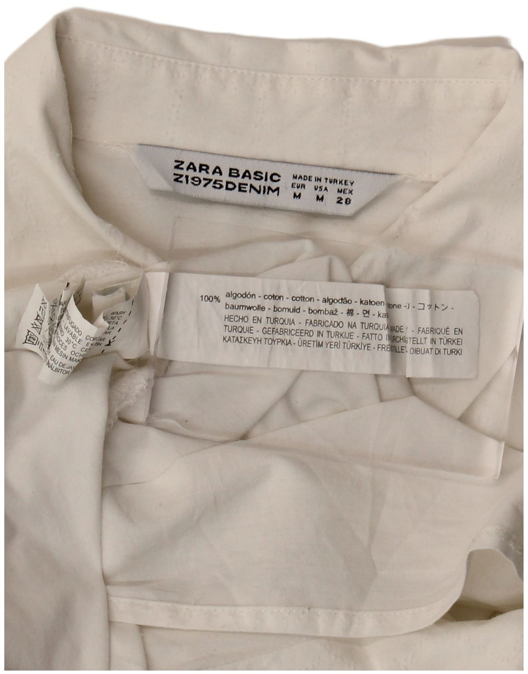 Zara Womens Oversized Shirt Dress UK 14 Medium White Cotton