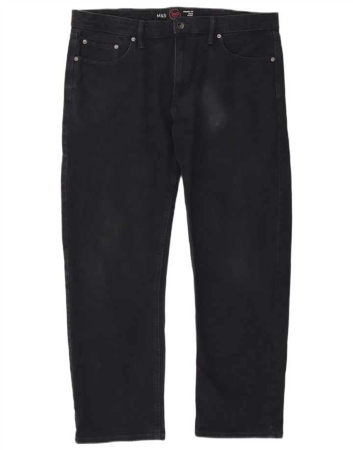 Marks & Spencer Mens Straight Jeans W36 L29 Navy Blue Cotton
