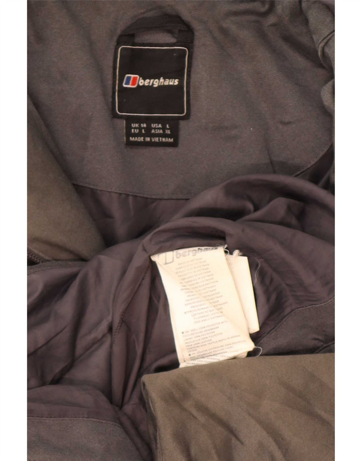 Berghaus Womens Hooded Padded Coat UK 14 Large Grey Polyester