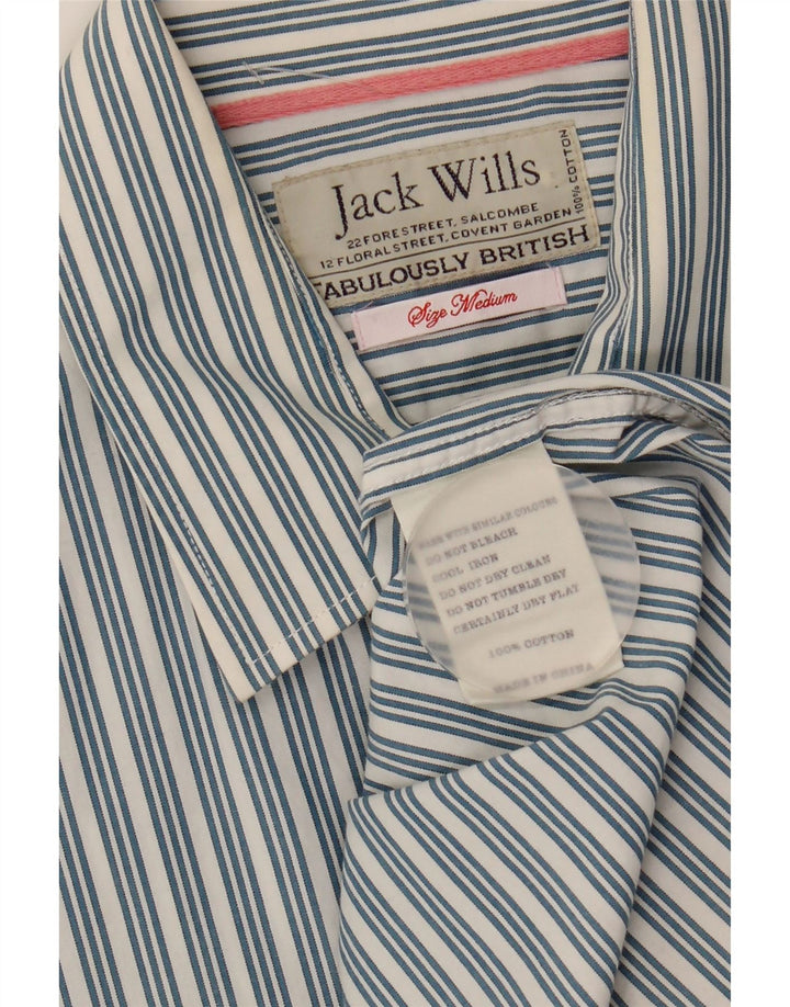 Jack Wills Mens Formal Shirt Medium Blue Striped