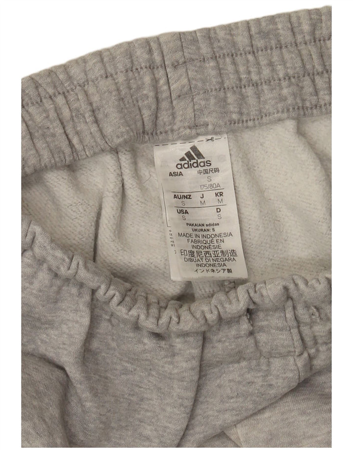 Adidas Mens Tracksuit Trousers Joggers Small Grey Cotton