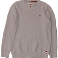 Tommy Hilfiger Mens Crew Neck Jumper Sweater Medium Grey Polyester