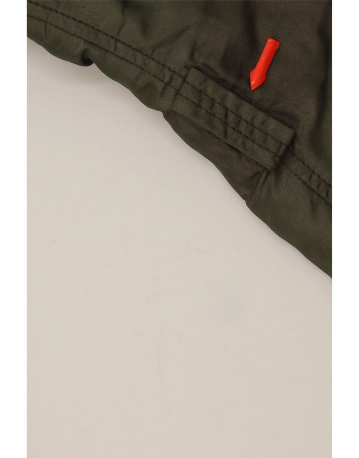 PEUTEREY Womens Hooded Padded Jacket IT 42 Medium Green Polyamide