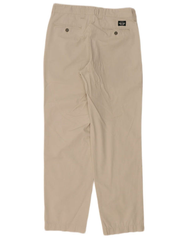 DOCKERS Mens Khakis Straight Chino Trousers W31 L32 Beige Cotton