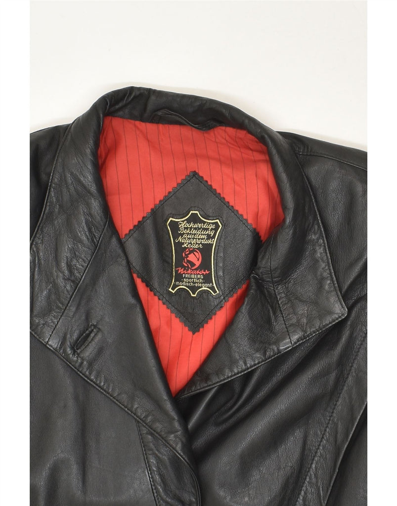 VINTAGE Womens Leather Jacket UK 18 XL Black Leather | Vintage Vintage | Thrift | Second-Hand Vintage | Used Clothing | Messina Hembry 