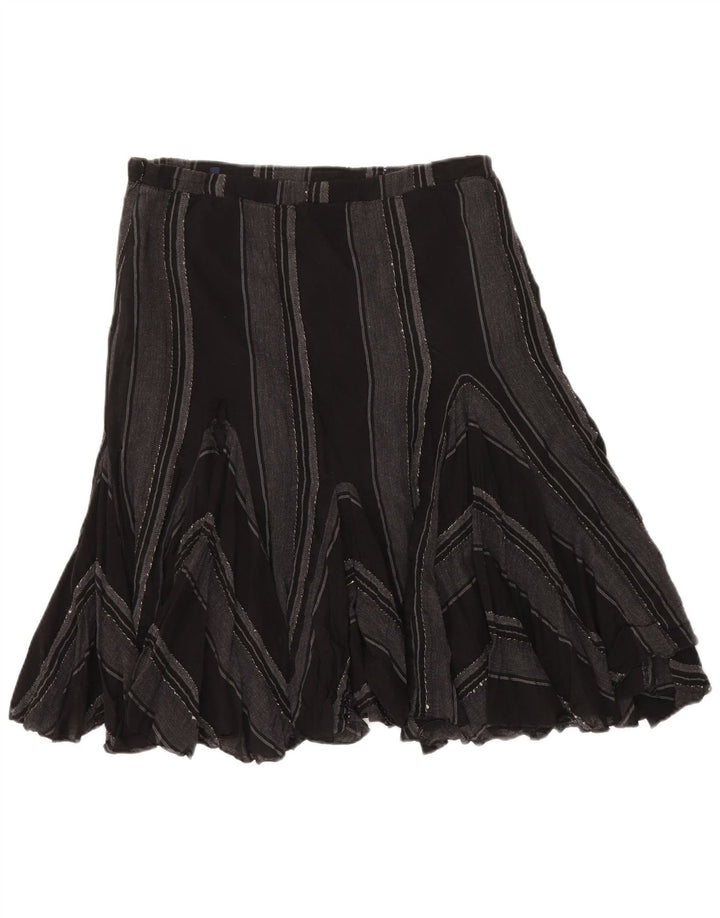 TRUSSARDI Womens A-Line Skirt IT 46 Large W32  Black Striped