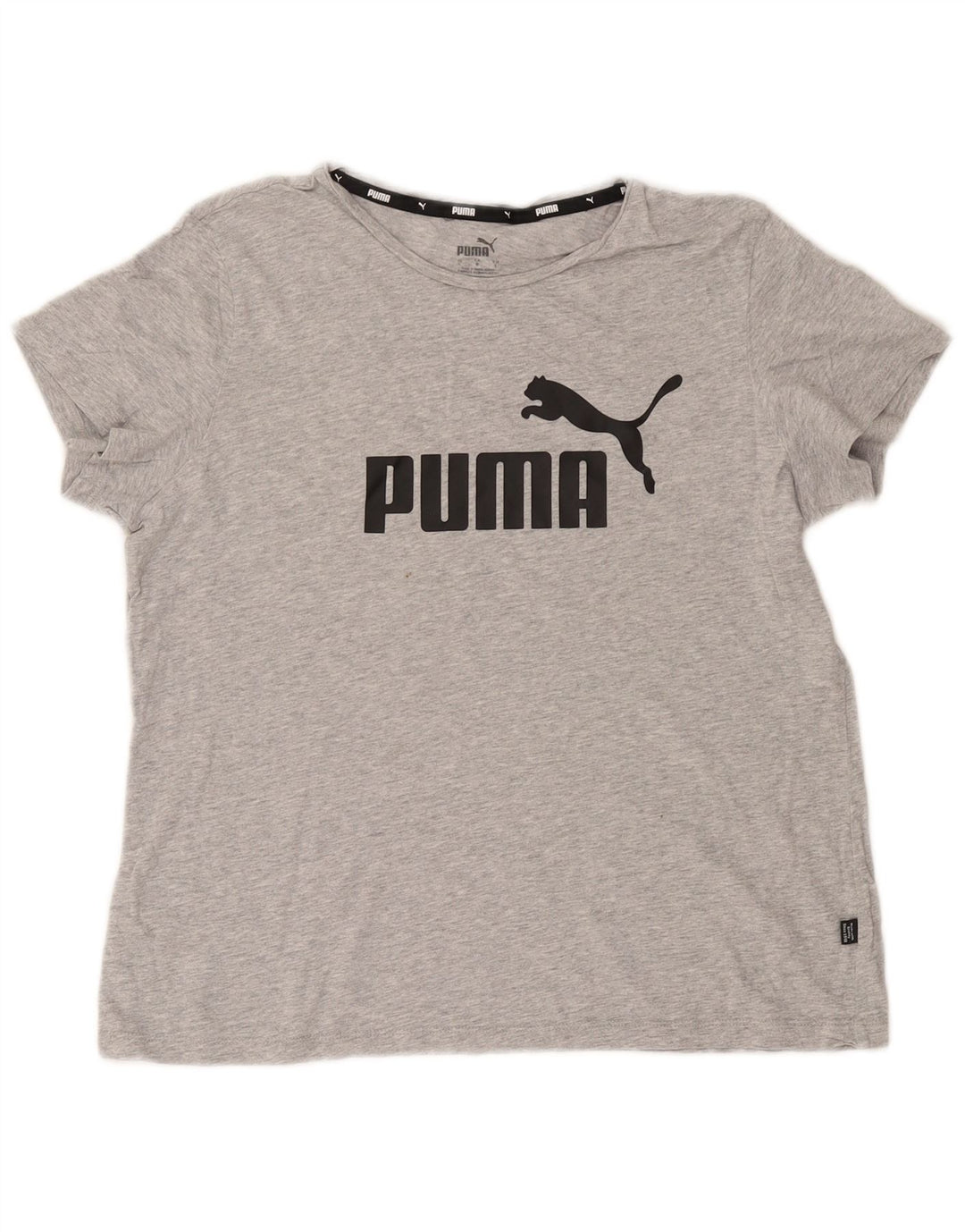 Puma Womens Graphic T-Shirt Top UK 16 Large Grey Flecked