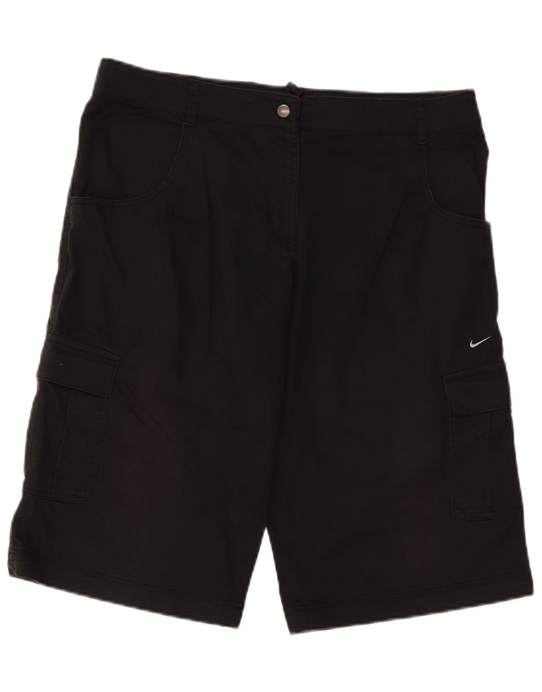 Nike Womens Cargo Shorts UK 12 Medium W36 Black Cotton