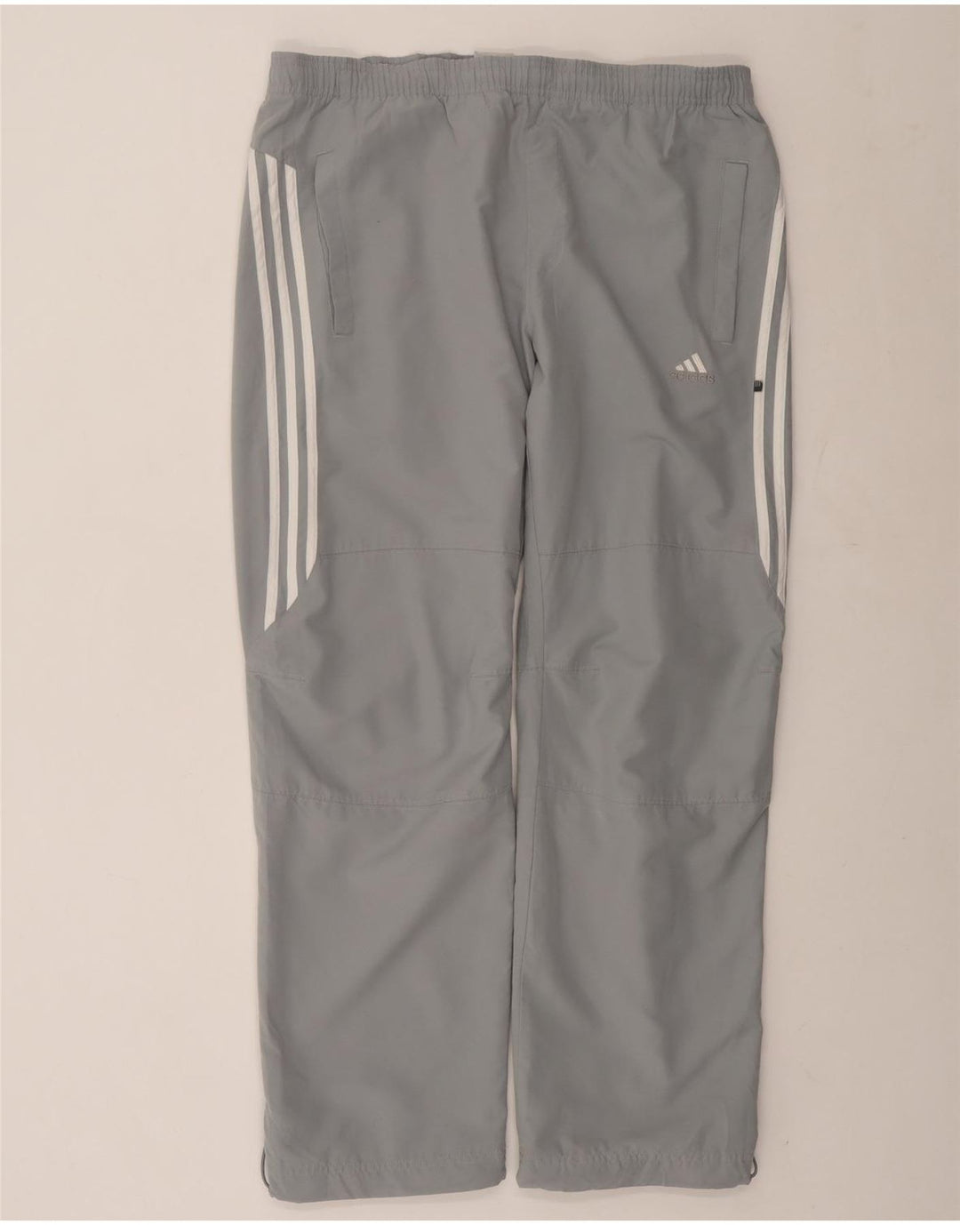 Adidas Mens Tracksuit Trousers Medium  Grey Polyester