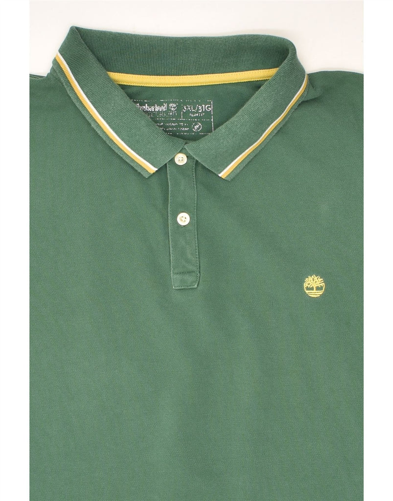 TIMBERLAND Mens Slim Fit Polo Shirt XL Green Cotton | Vintage Timberland | Thrift | Second-Hand Timberland | Used Clothing | Messina Hembry 