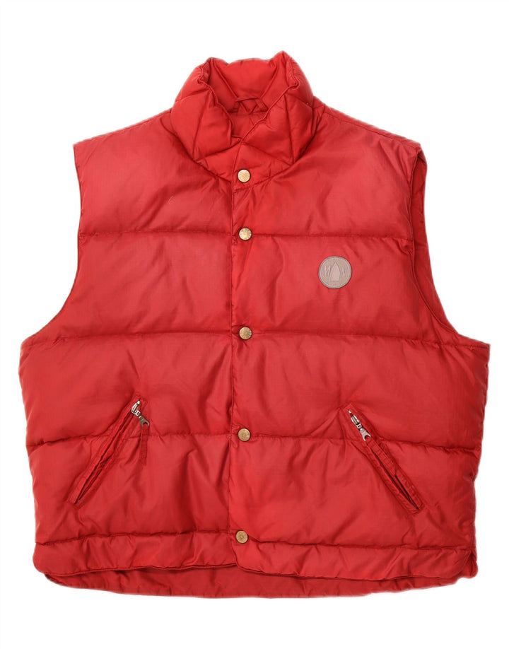 MURPHY & NYE Mens Padded Gilet UK 40 Large Burgundy Polyamide