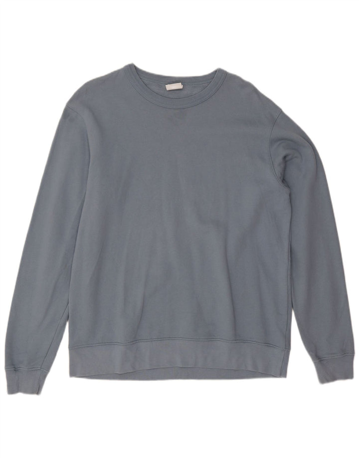 Zara Mens Sweatshirt Jumper Large Blue Cotton