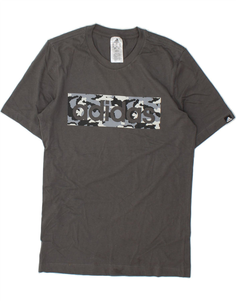 ADIDAS Mens Graphic T-Shirt Top XS Grey Cotton Vintage Adidas and Second-Hand Adidas from Messina Hembry 