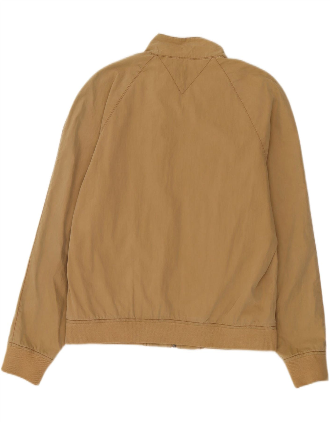 Tommy Hilfiger Mens Bomber Jacket UK 38 Medium Beige Cotton
