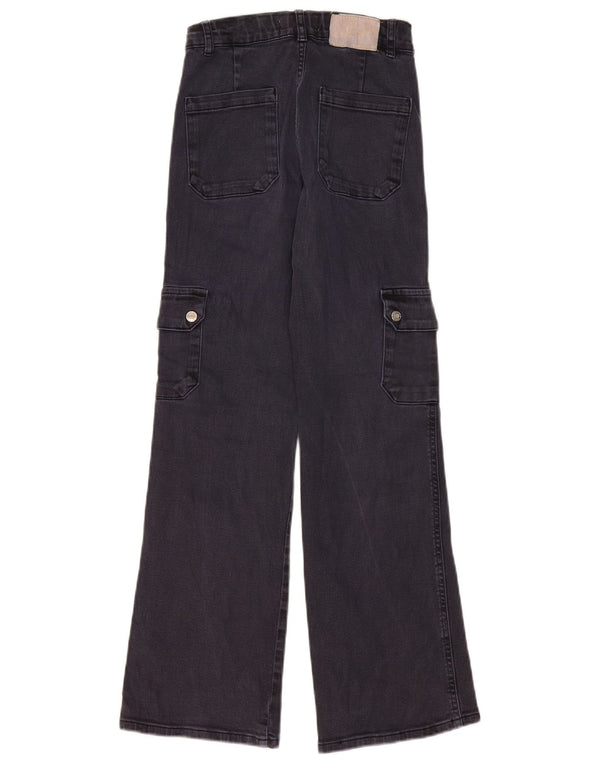 Zara Girls Cargo Loose Jeans 13-14 Years W24 L28 Grey