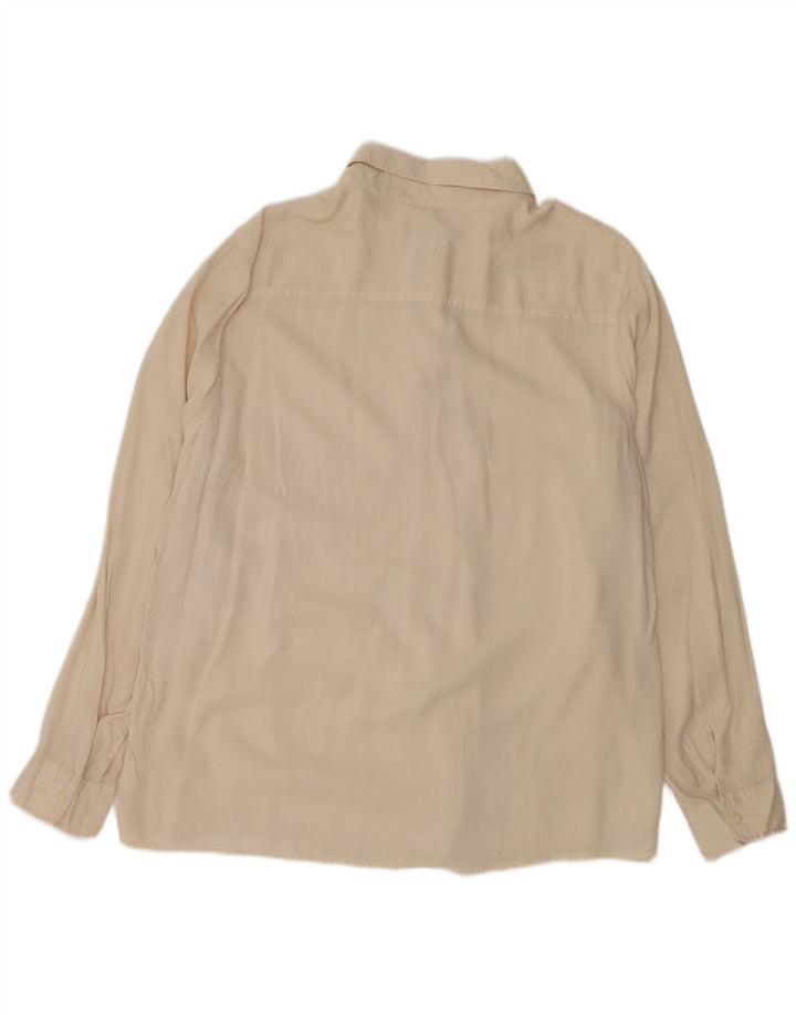 ORVIS Womens Oversized Shirt UK 18/20 XL Off White Silk