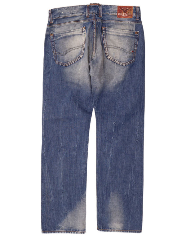Tommy Hilfiger Mens Straight Jeans W34 L34 Blue Cotton