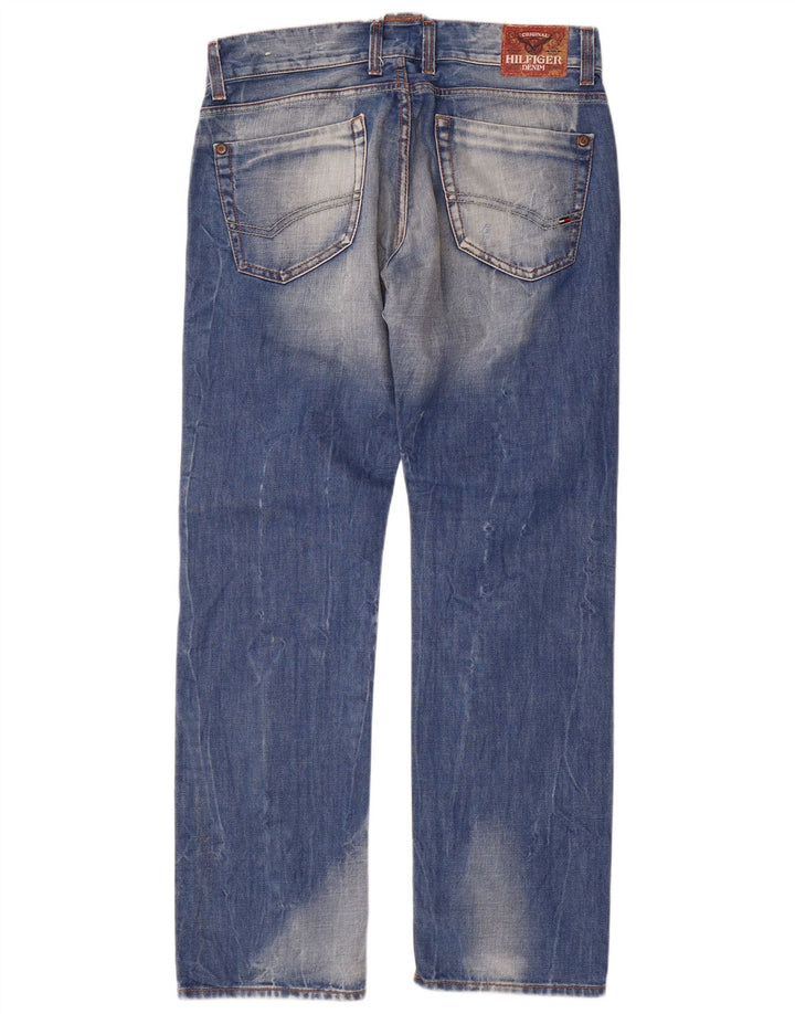 Tommy Hilfiger Mens Straight Jeans W34 L34 Blue Cotton