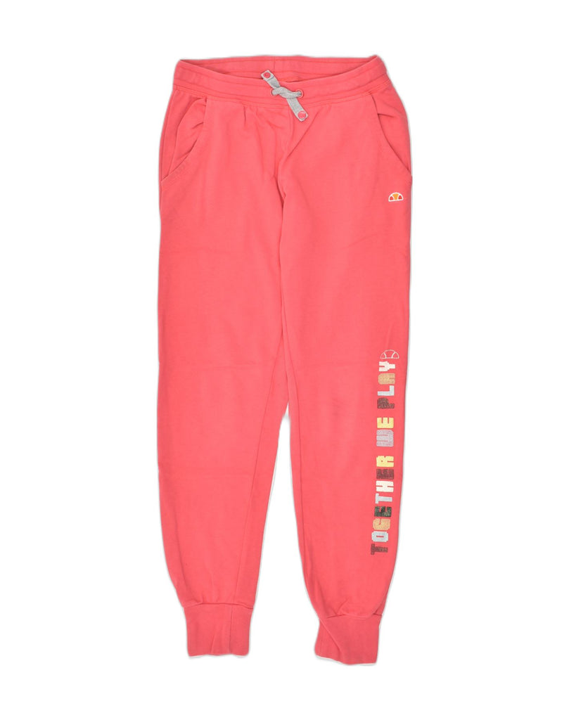 ELLESSE Girls Graphic Tracksuit Trousers Joggers 13-14 Years Pink Cotton | Vintage Ellesse | Thrift | Second-Hand Ellesse | Used Clothing | Messina Hembry 