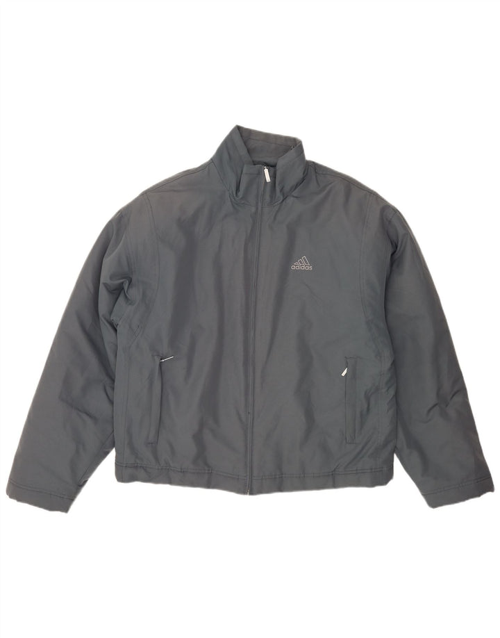 Adidas Mens Graphic Loose Fit Windbreaker Jacket UK 40/42 Medium Grey