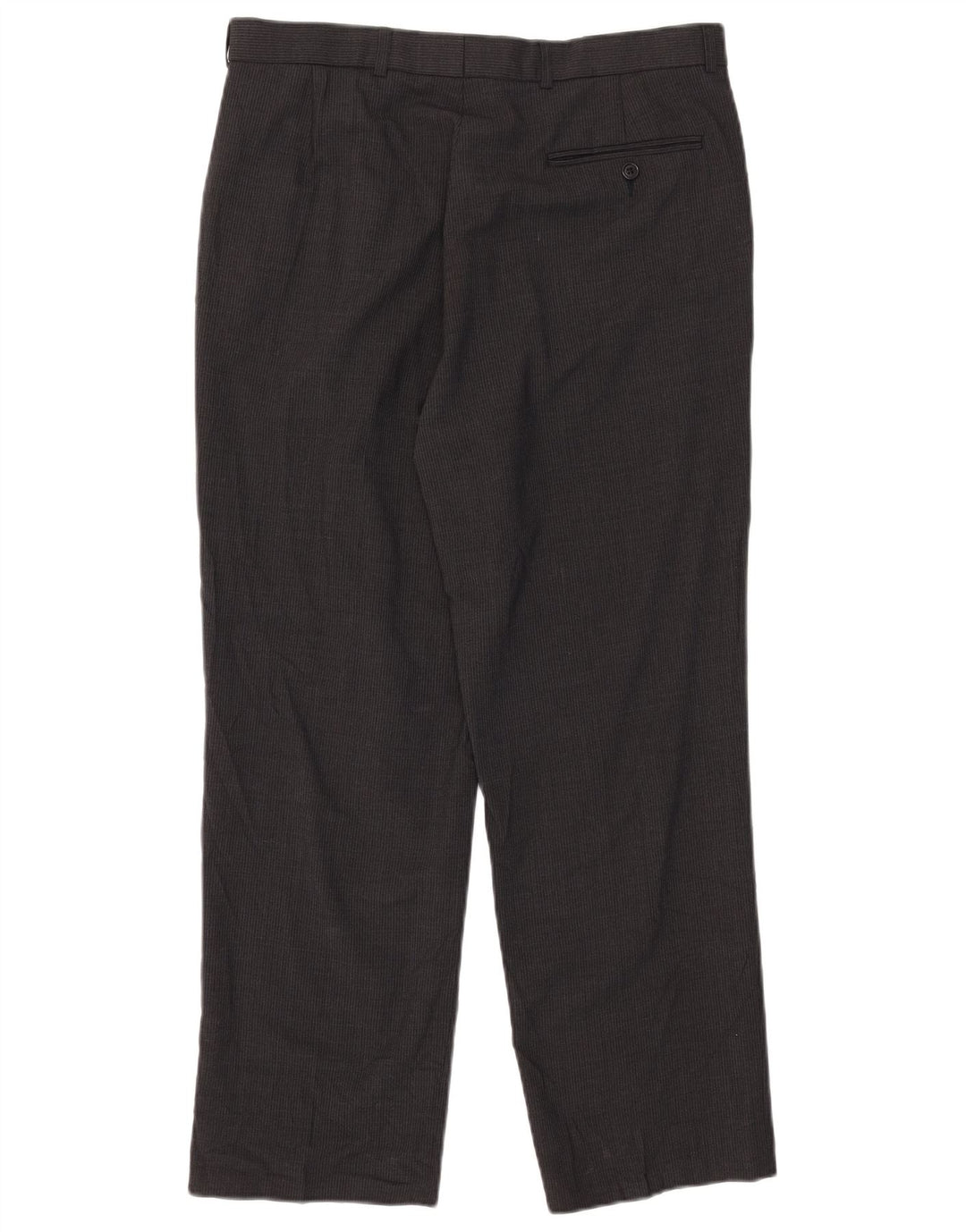 Marks & Spencer Mens Pegged Suit Trousers W34 L29 Grey Pinstripe Polyester