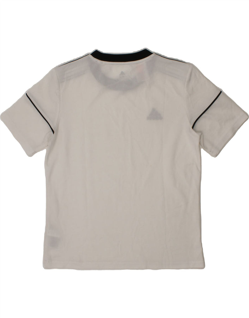ADIDAS Boys Climalite T-Shirt Top 11-12 Years Medium  White Polyester Vintage Adidas and Second-Hand Adidas from Messina Hembry 