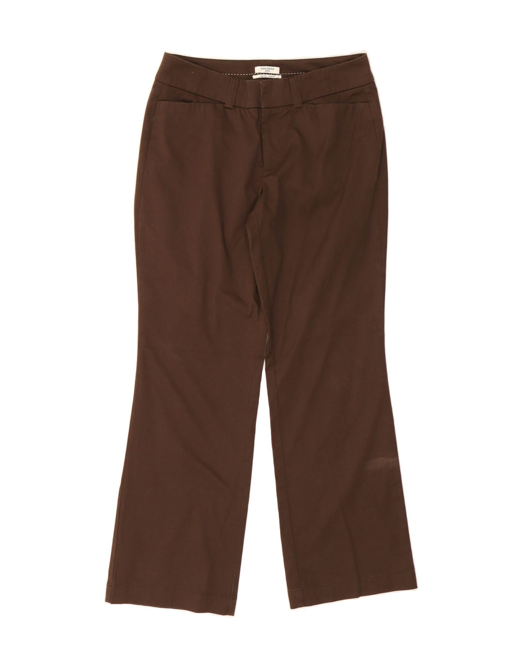 DOCKERS Womens Mid Rise Casual Trousers US 6 Medium W30 L30 Brown Vintage Dockers and Second-Hand Dockers from Messina Hembry 