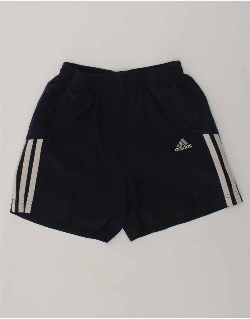 ADIDAS Boys Sport Shorts 7-8 Years Navy Blue Polyester | Vintage Adidas | Thrift | Second-Hand Adidas | Used Clothing | Messina Hembry 