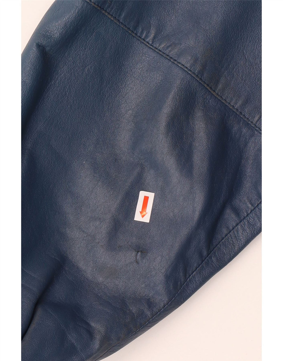 VINTAGE Mens Military Leather Jacket IT 52 XL Blue Leather