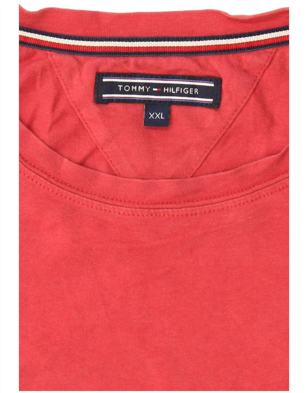 Tommy Hilfiger Mens T-Shirt Top 2XL Red Cotton