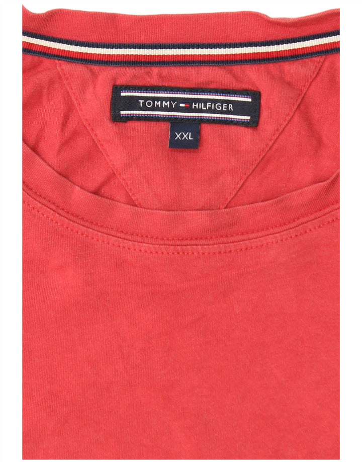 Tommy Hilfiger Mens T-Shirt Top 2XL Red Cotton