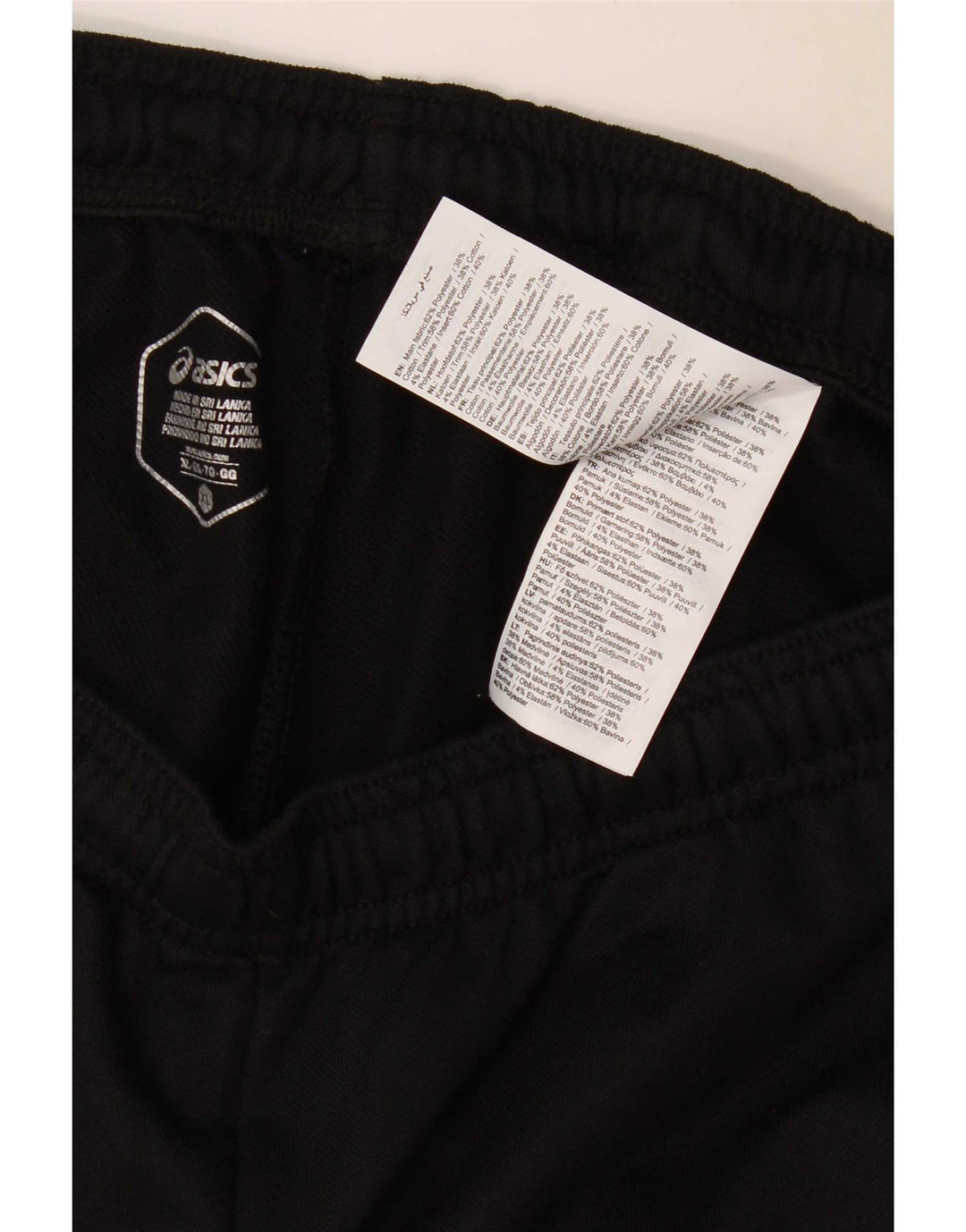 Asics Mens Graphic Tracksuit Trousers XL Black Polyester