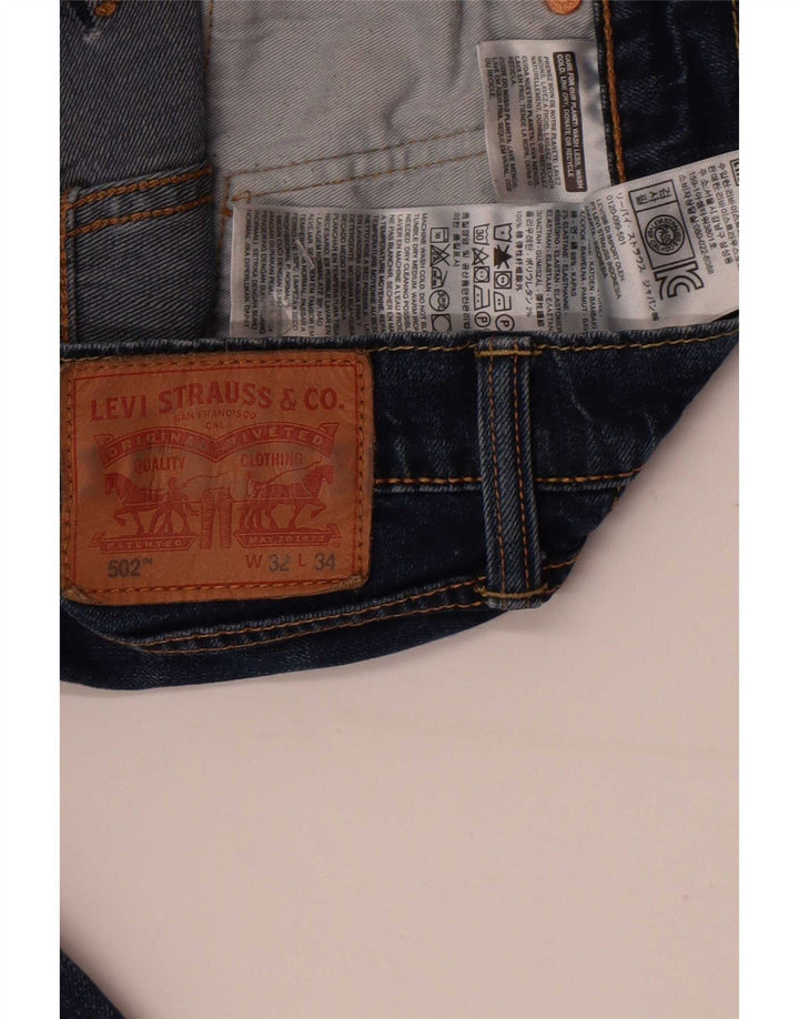 Levi's Mens 502 Tapered Jeans W32 L34 Blue Cotton