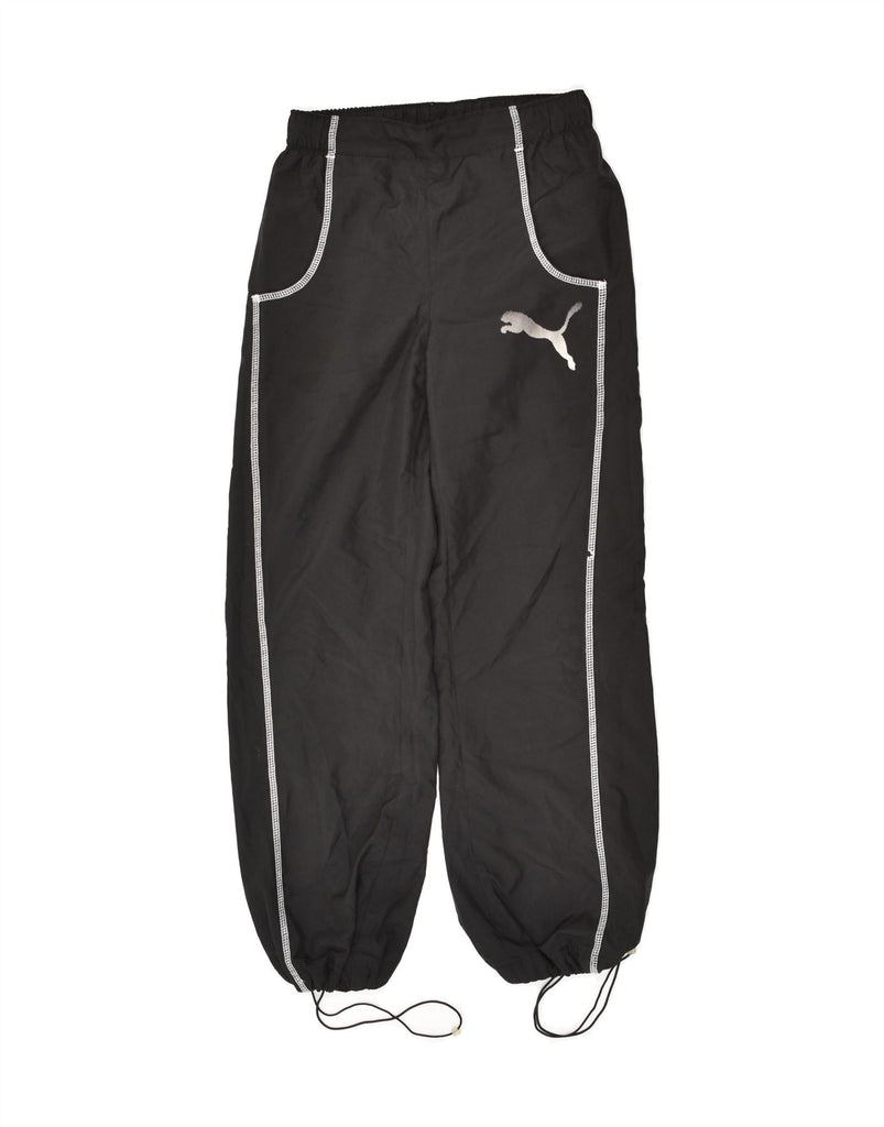 PUMA Boys Graphic Tracksuit Trousers Joggers 9-10 Years Medium Black | Vintage Puma | Thrift | Second-Hand Puma | Used Clothing | Messina Hembry 