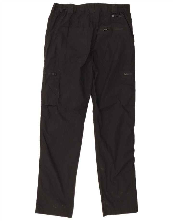 Mountain Warehouse Mens Straight Cargo Trousers W34 L31 Black Polyester