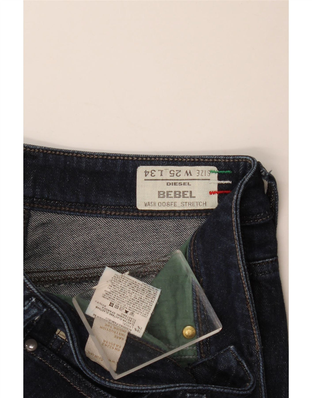 Diesel Womens BEBEL Bootcut Jeans W25 L30 Navy Blue Cotton