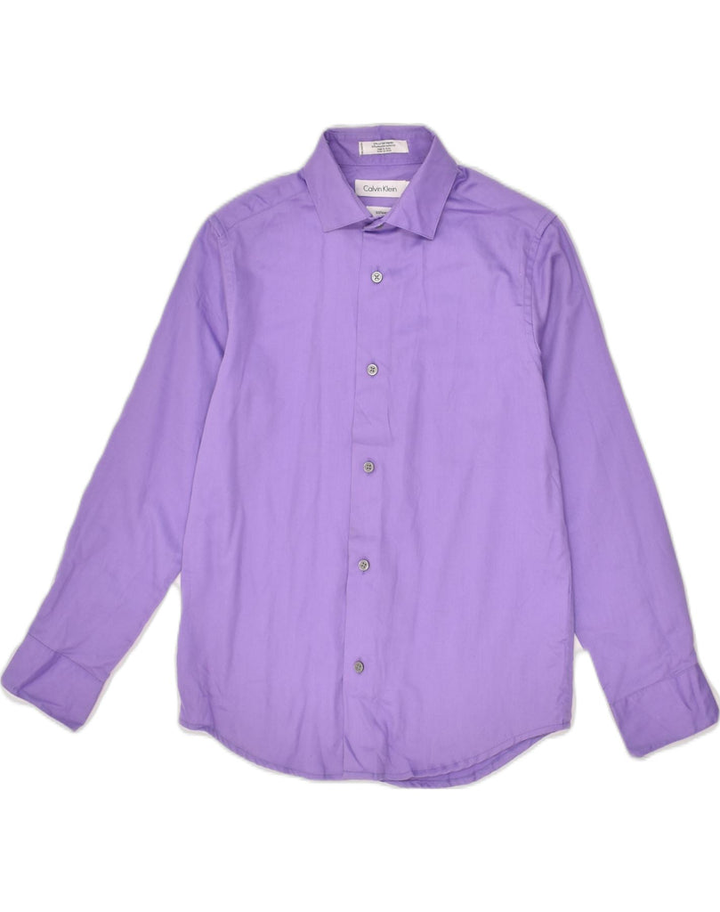 CALVIN KLEIN Boys Shirt 9-10 Years Purple Cotton | Vintage Calvin Klein | Thrift | Second-Hand Calvin Klein | Used Clothing | Messina Hembry 