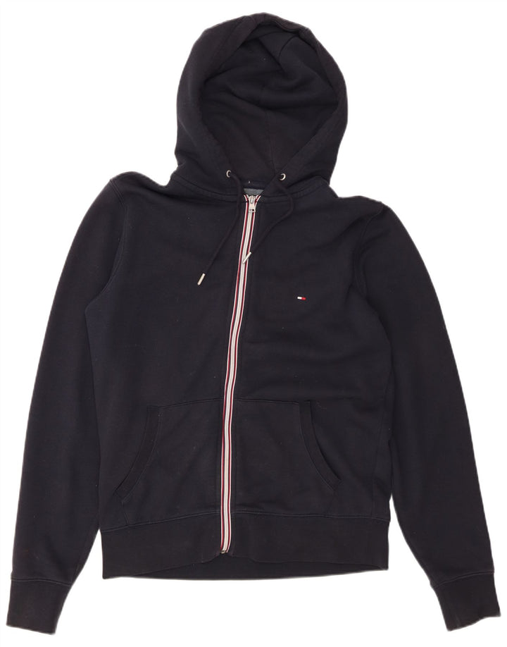 Tommy Hilfiger Mens Zip Hoodie Sweater Medium Navy Blue Cotton
