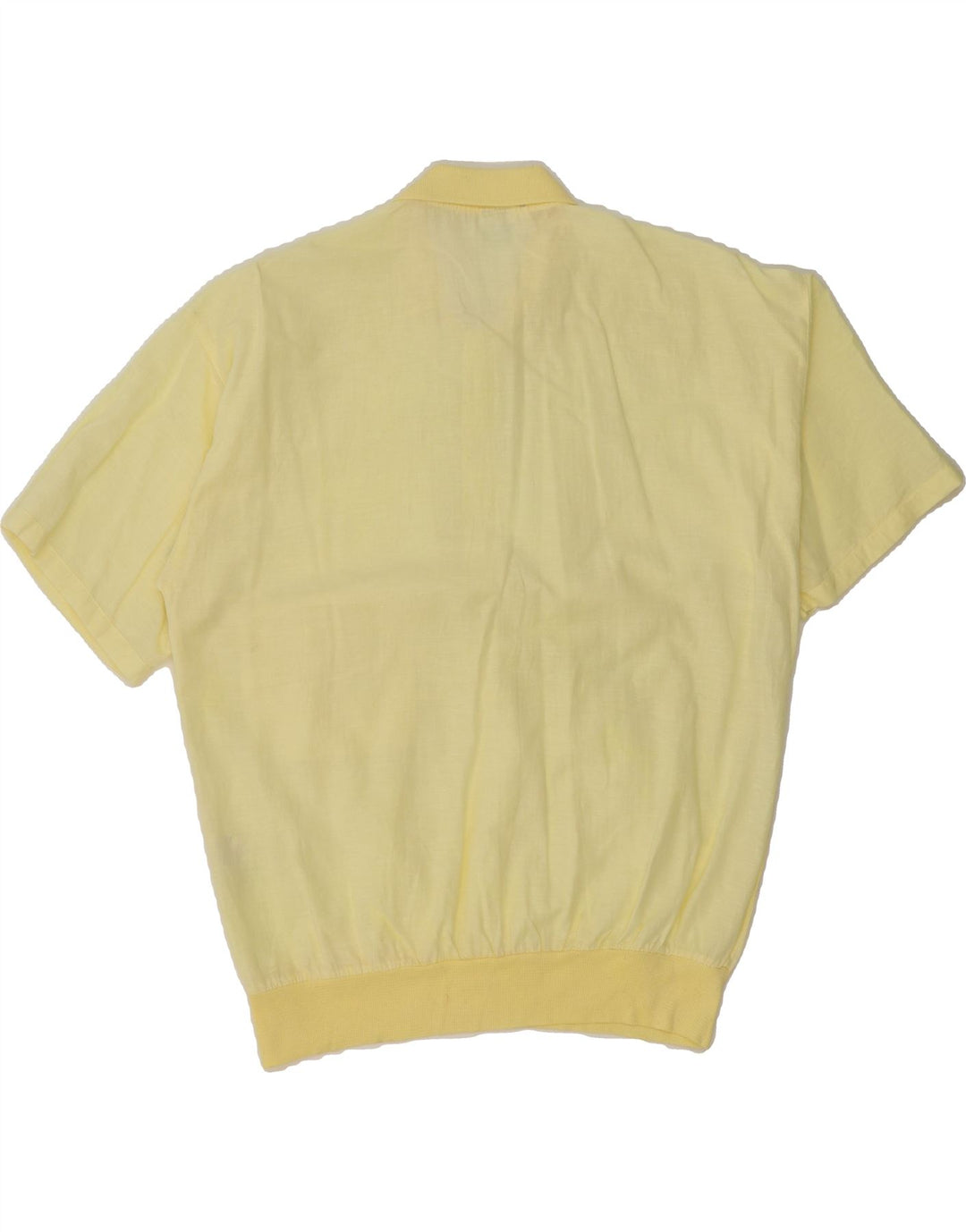 VINTAGE Womens Short Sleeve Pullover Shirt IT 48 XL Yellow Cotton Vintage Vintage and Second-Hand Vintage from Messina Hembry 
